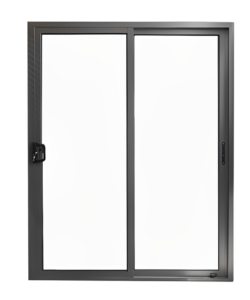 Double glazed aluminum sliding door